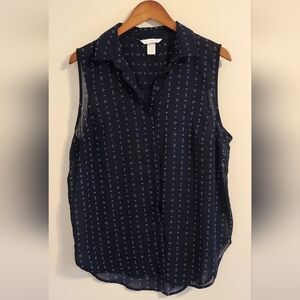 H&M Black Sleeveless Blouse